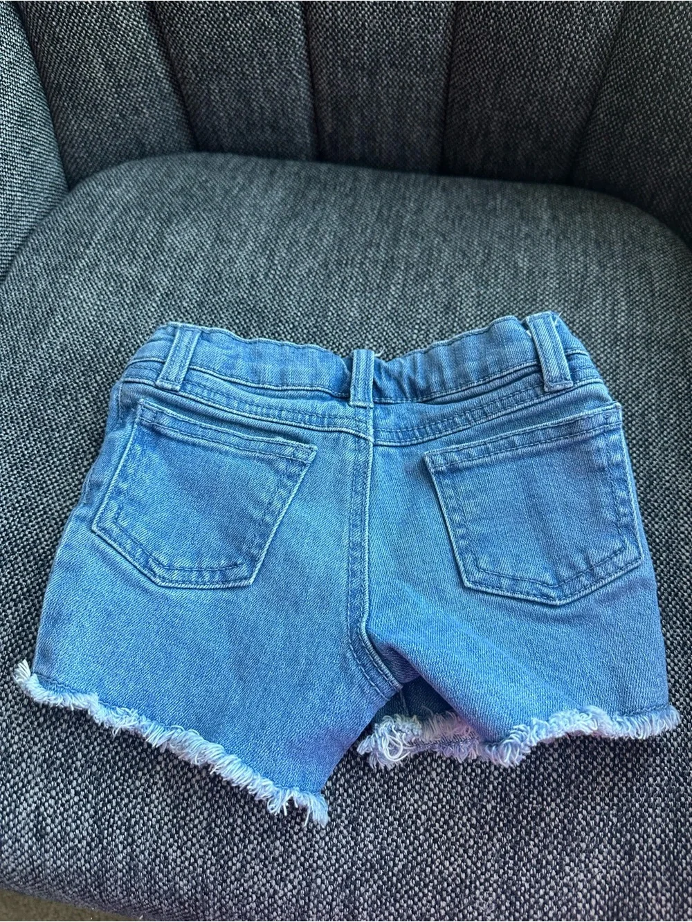 Carter's Girls' Denim Jean Cut-Off Shorts with Reversible Sequin Heart